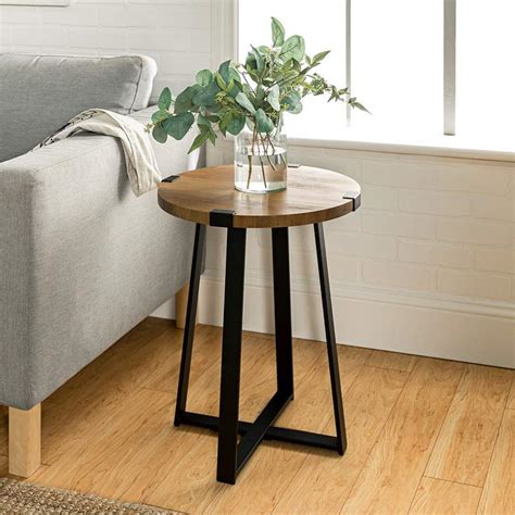 side table with metal legs